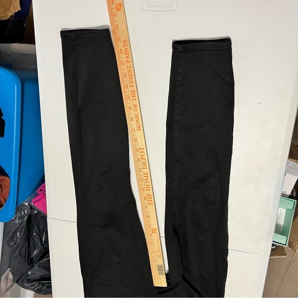 Good American Black Wash Good Legs Crop Skinny Jeans 4 27 Inches T2 - Picture 7 of 9